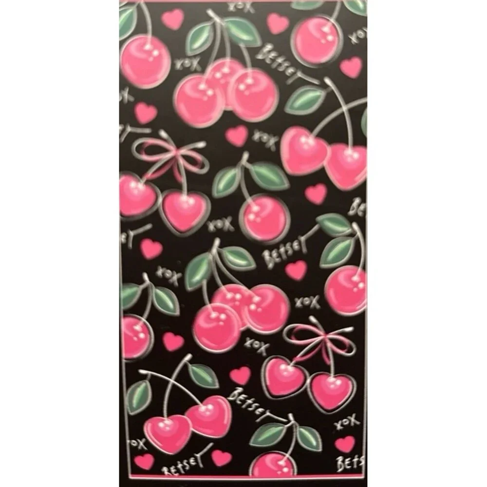 BETSEY JOHNSON BEACH TOWEL-Cherry